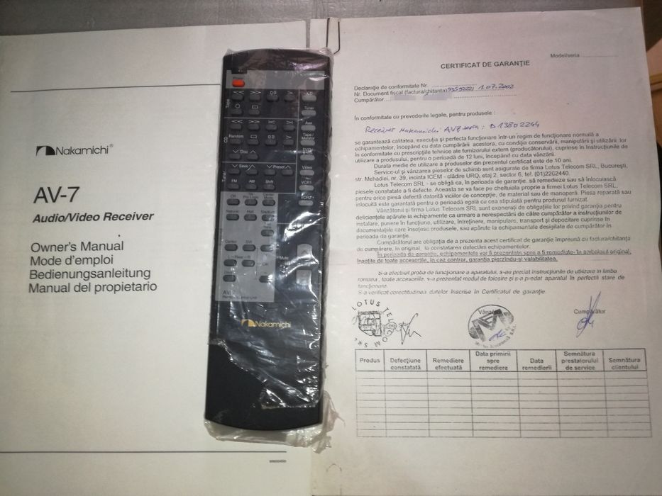 Amplificator receiver Nakamichi AV-7