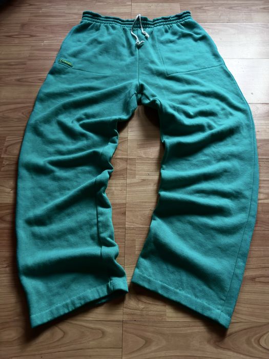 Pantaloni pants sweats joggers Columbia vintage baggy cotton turquois