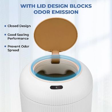 Автоматичен умен кош за боклук със сензорно управление.