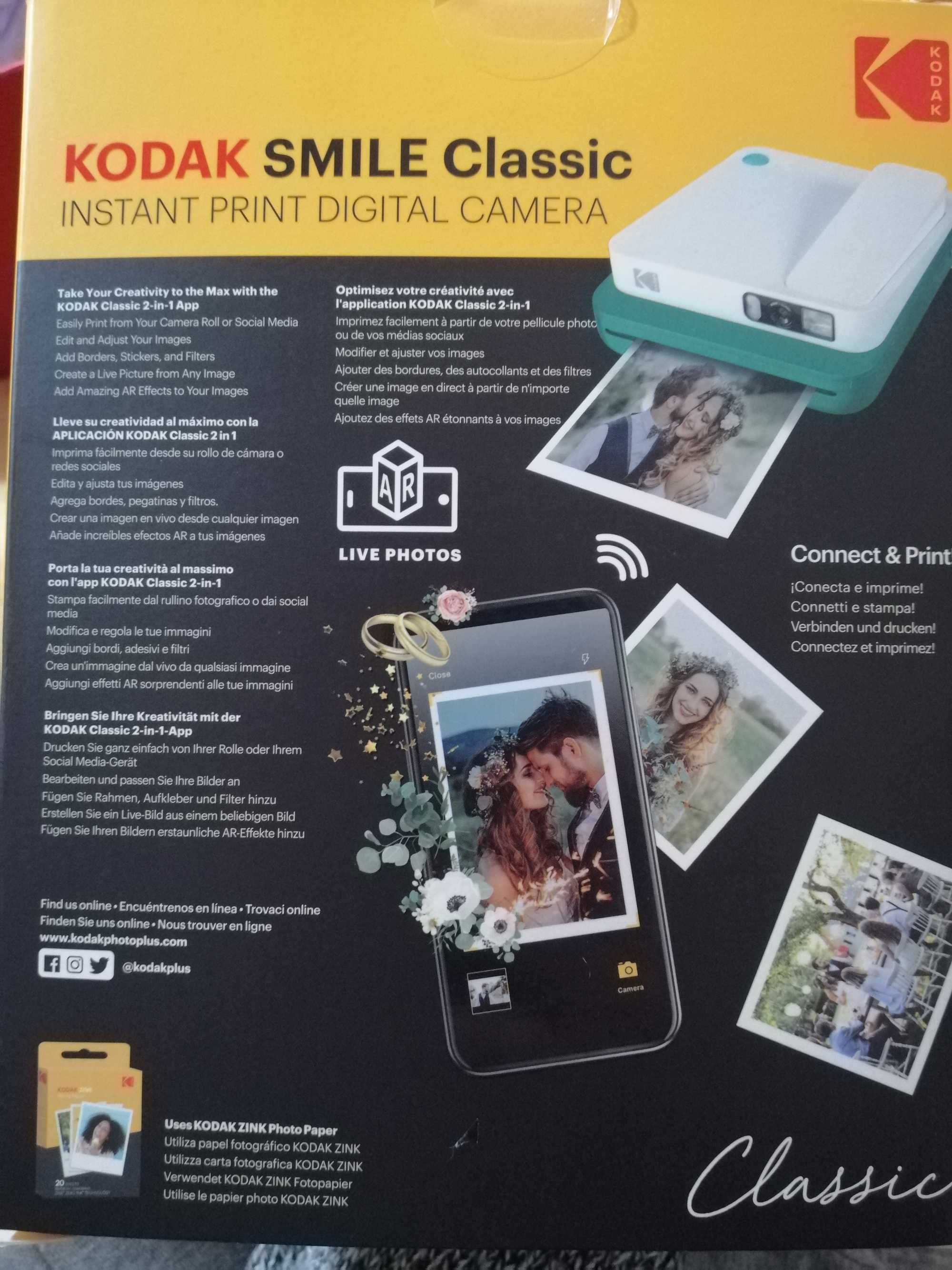 Фотоапарат за моментни снимки Kodak Smile Classic - зелен