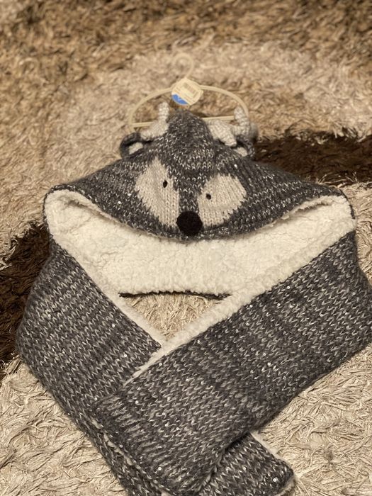 Шапка с шарфом английского бренда Next. Скидка 50%!