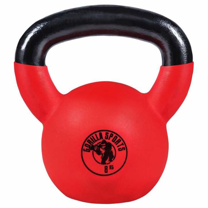 Pachet Kettlebell de fier, acoperit cu cauciuc - 14 KG: 6 + 8 KG