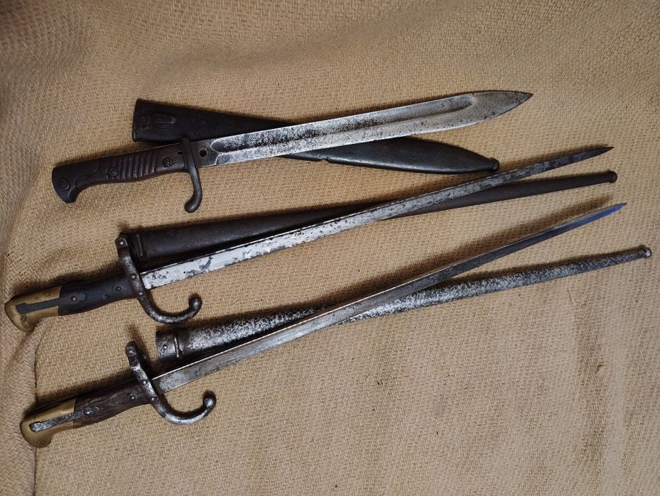 Baionete Gras 1874 st Etienne Steyr si Mauser macelar