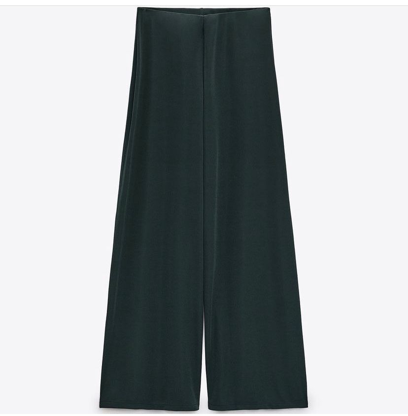Set Costum Zara marime M fusta pantaloni și bluza cu umăr gol