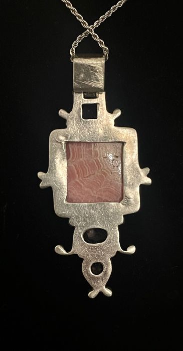 Висулка с верижка, ,сребро, аметист
