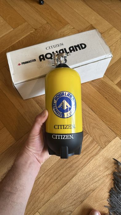 Cutie rara ceas Citizen Diver Butelie oxigen Aqualand vintage colectie