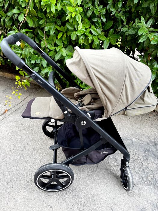 Количка Cybex Balios S Lux маслено зелен цвят Classic Beige