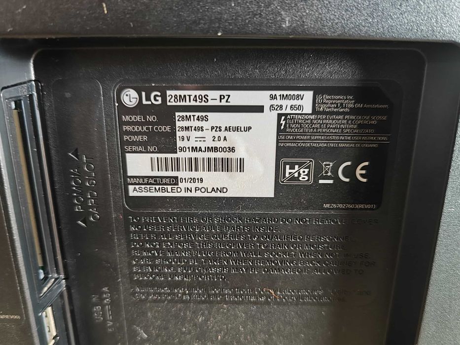 Main board EAX672581 06 / 28MT49S/LD70B от LG 28MT49S