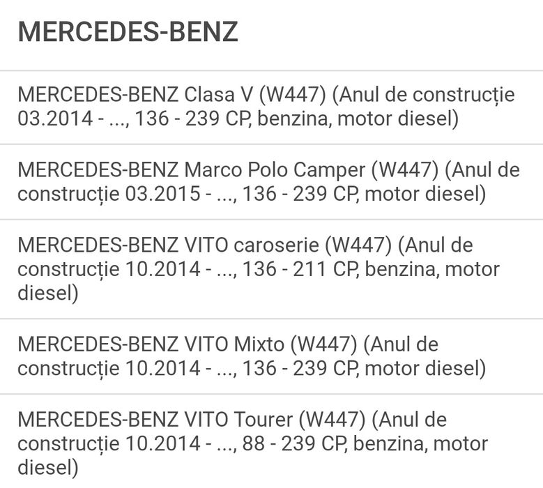 Chit Ambreaj Vito - Viano W447 Produs NOU ORIGINAL MERCEDES ÎN OFERTĂ