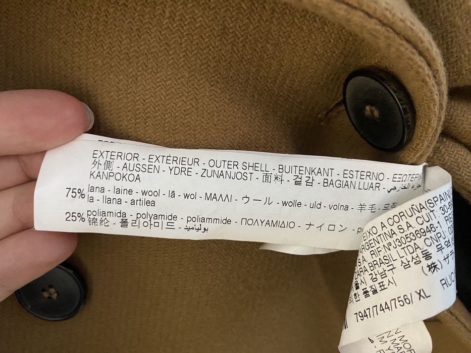 Дамско палто ZARA 75%вълна XL НАМАЛЕНО!