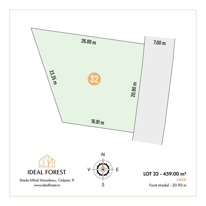 Teren cu deschidere la padurea Snagov!Mega reduceri de pret!!!