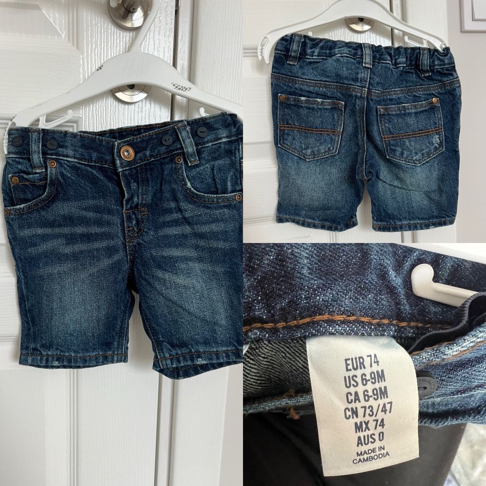 Къси дънкови панталони h&m gap за момче размер от 74 до 98 см