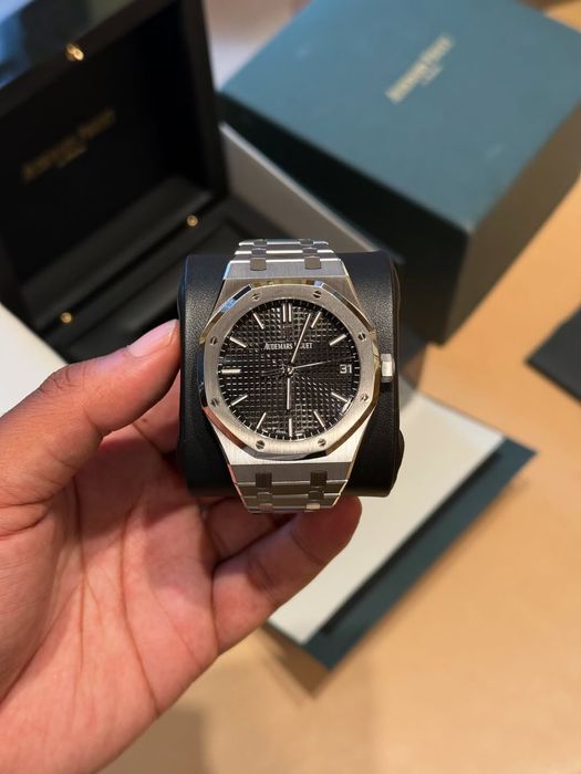 ceas ap royal oak black dial 41,mm