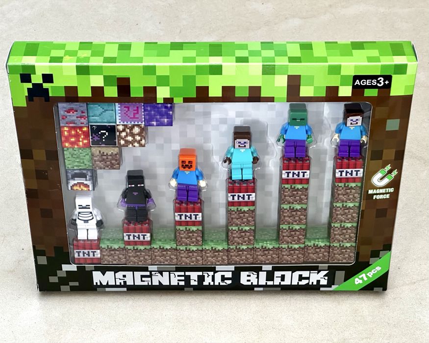 Магнитни блокчета Minecraft с фигури/Magnet blocks