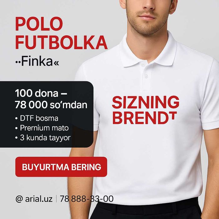 Finka | Polo futbolka | Brend futbolka | DTF pechat
