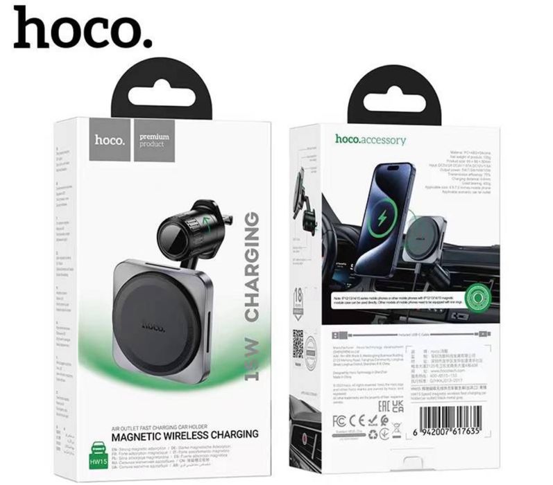 Suport Incarcator Wireless Telefon Pentru Grila Auto Tija Metalica