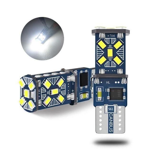 комплект 2броя led диодни габаритни крушки flyseen fls6084, t10 ...