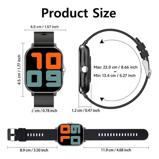 Нов Смарт Часовник Smart Watch Simson Lab, 1,44" екран, BT, разговори