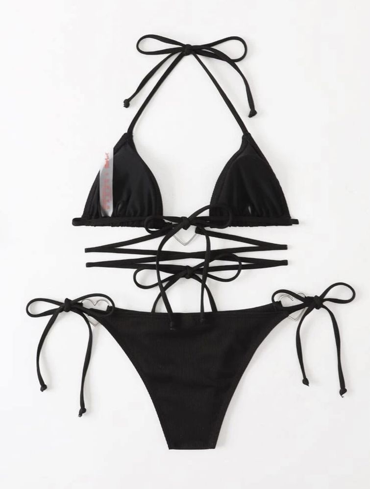 Set bikini Shein (costum de baie 2 piese) cu inimioare