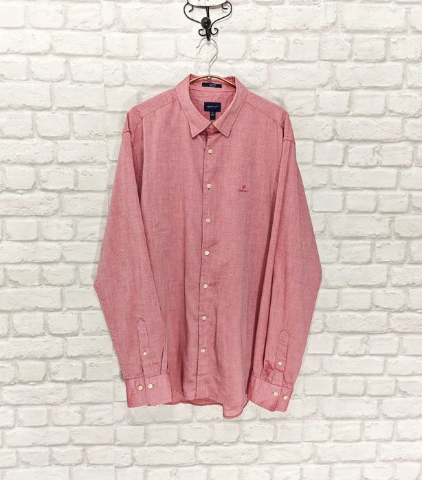 GANT Tech Prep Оригинална мъжка риза Цвят Сьомга Размер XL