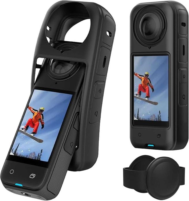 Husa silicon + protectie obiectiv + folie display Insta360 X4