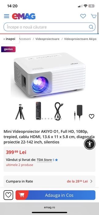 Wifi mini led proiector Nou