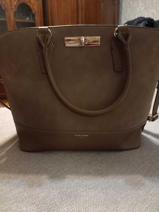 Geanta piele ecologica noua,bej