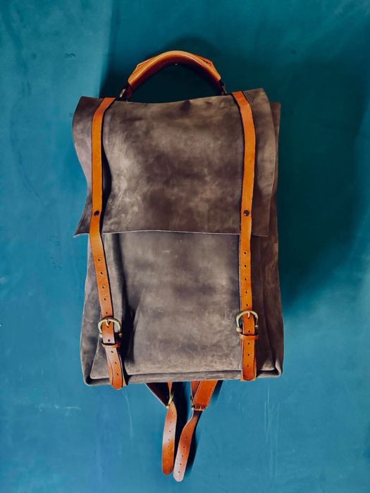 Rucsac unicat complet handmade piele naturala