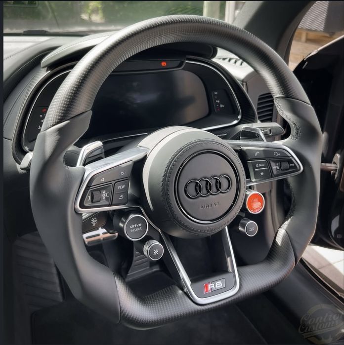 Volan AUDI carbon alcantara RS S Q8 Q7 A4 A5 A6 A7 A8 S5 SQ5 RS5 RS7 S