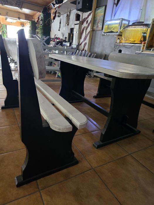 Vând set de masa lemn masiv