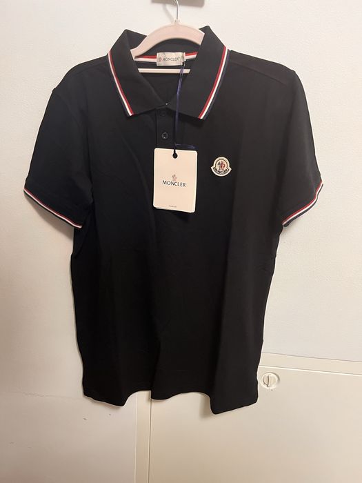 Moncler tricou polo negru