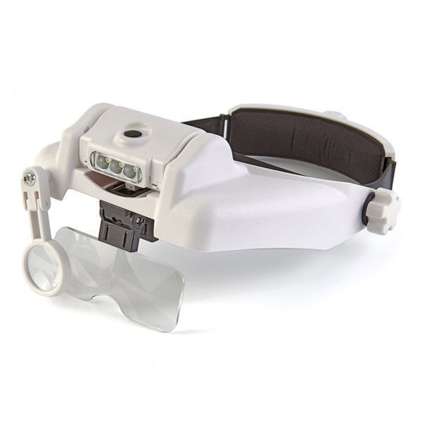 Очила за глава с 5 сменяеми лупи с led осветление нвм