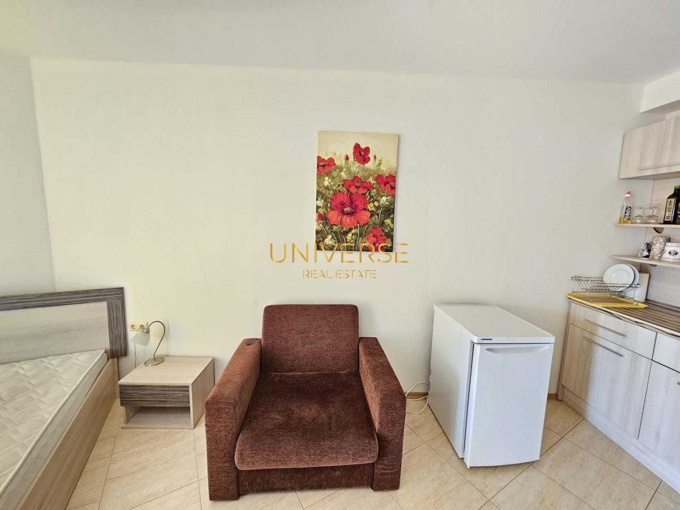 1+1 в Свети Влас на 50м. до морето, панорама.№3416