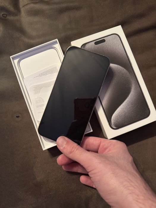 iphone 15 pro max 256gb 5g silver impecabil la cutie