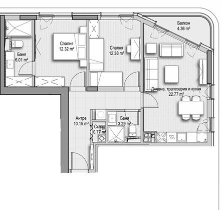 Тристаен апартамент в нова сграда! ж.к. Витоша!