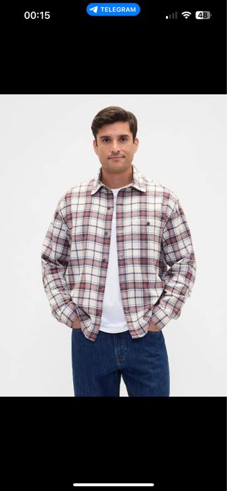 Gap usa рубашка теплая осень зима