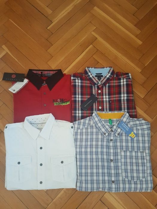 НОВИ детски ризи Tommy Hilfiger,Benetton,Richmond ,H&M за 12-14 г.момч