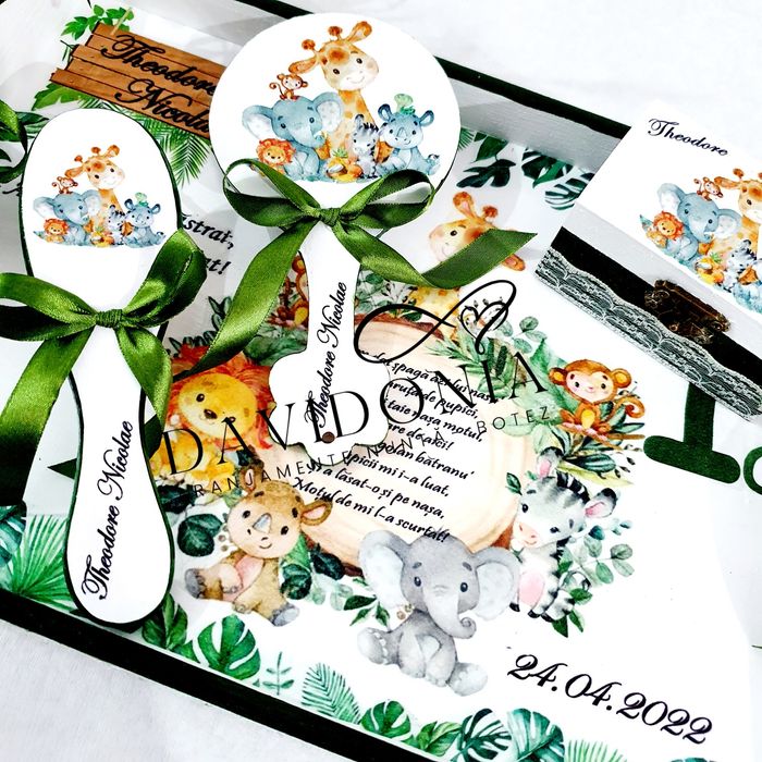 Set mot aniversare 1 an, tavita personalizata,  tava
