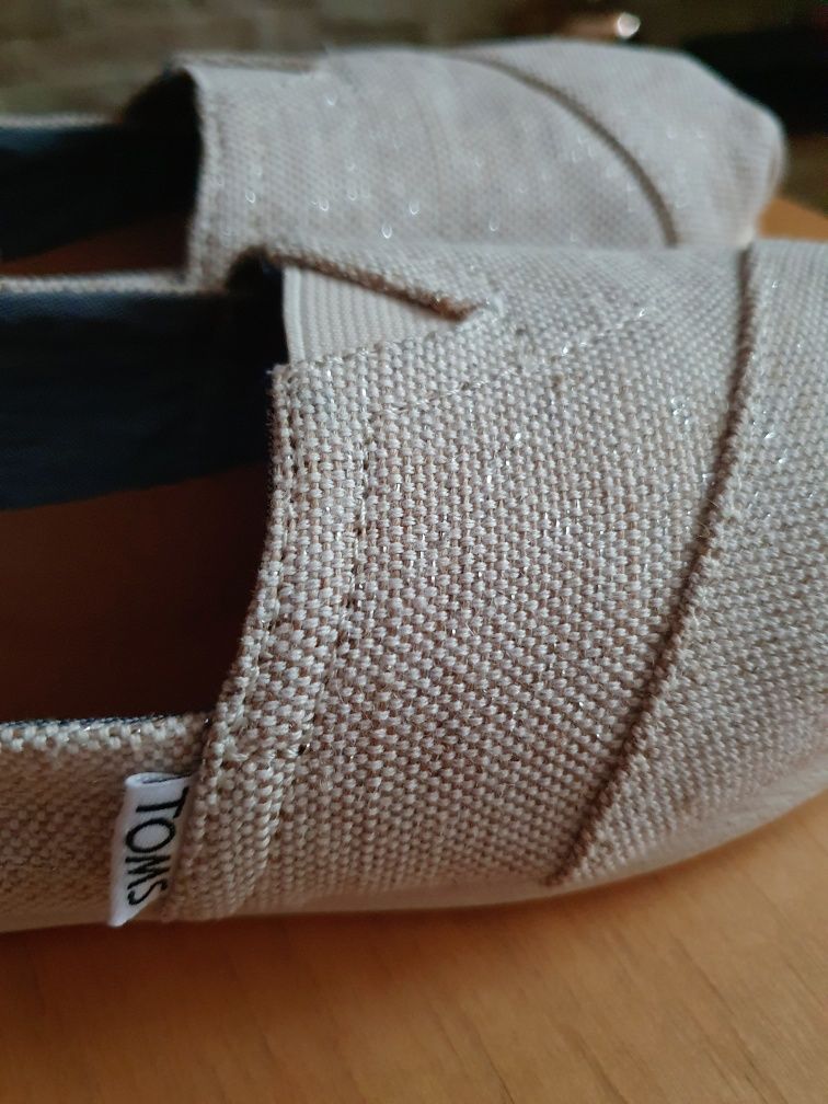 Espadrile pânză Toms , marca originală,damă,mărimea 37, bej