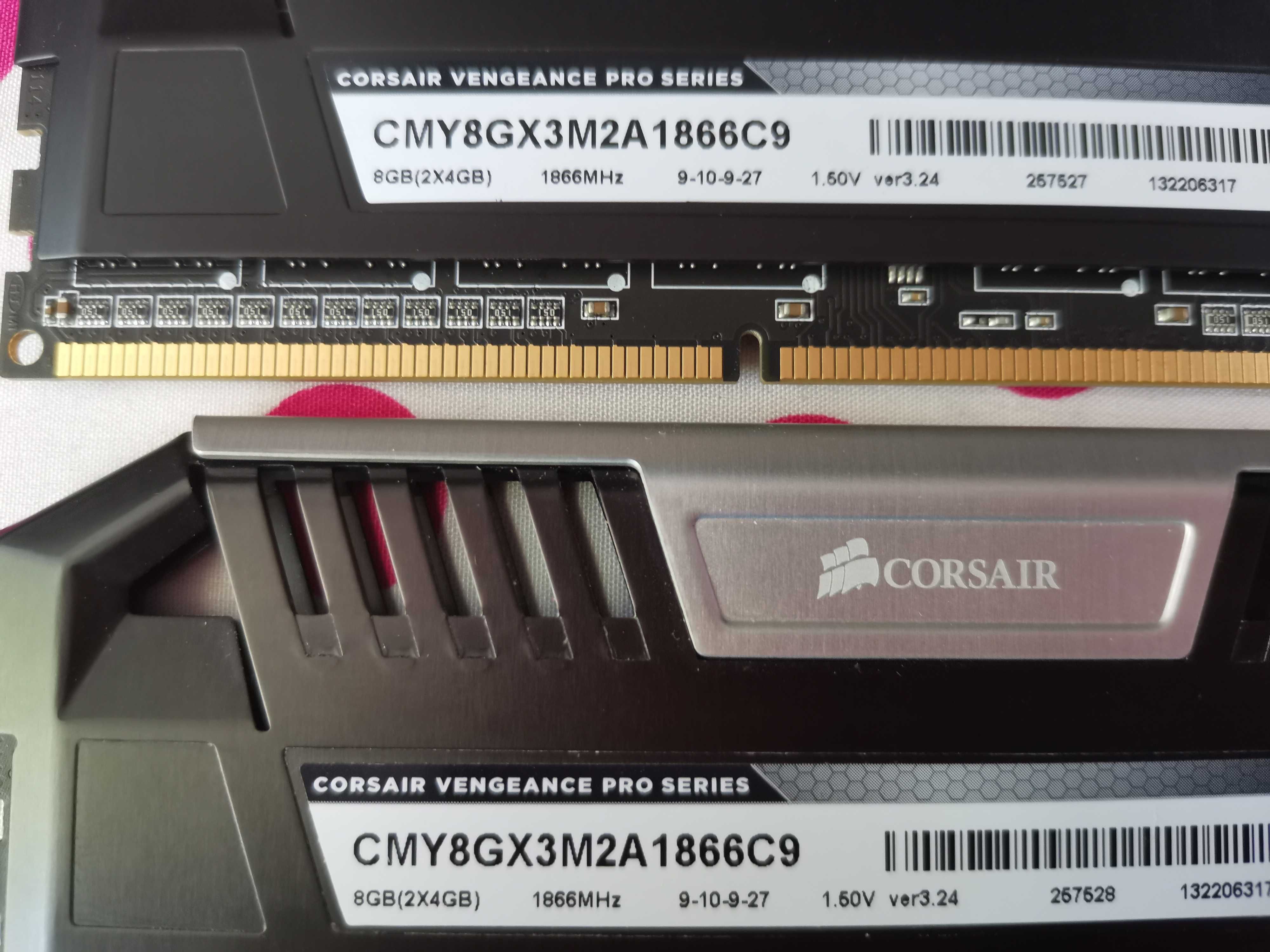 Kit Memorie Ram Corsair Vengeance Pro 8 GB GRI (2 X 4 GB) 1866 Mhz.
