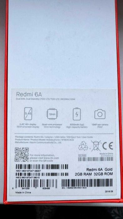 Продам смартфоны Xiaomi Redmi 6A и 9A
