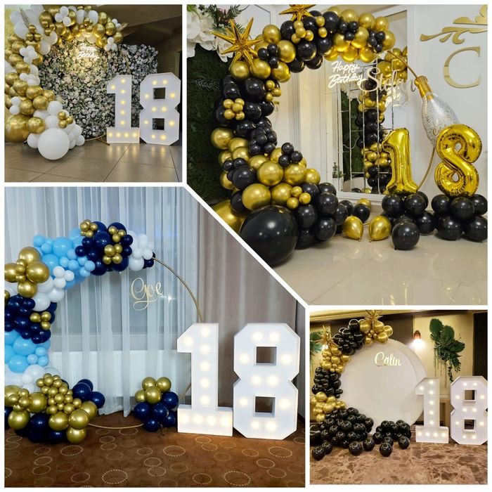 Arcada baloane / aranjament cristelniță/cifre volumetrice