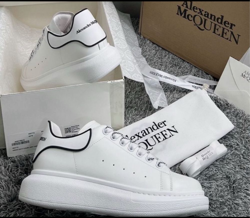 Adidasi Alexander Mcqueen Exposy clasic white black