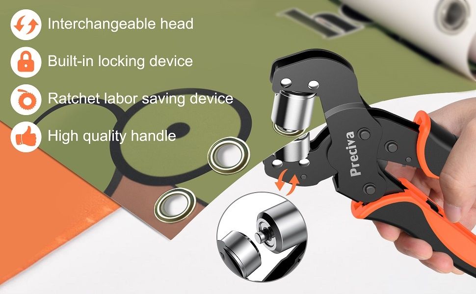 ПРО к-кт клещи за поставяне на капси + 400бр капси за брезенти, тенти