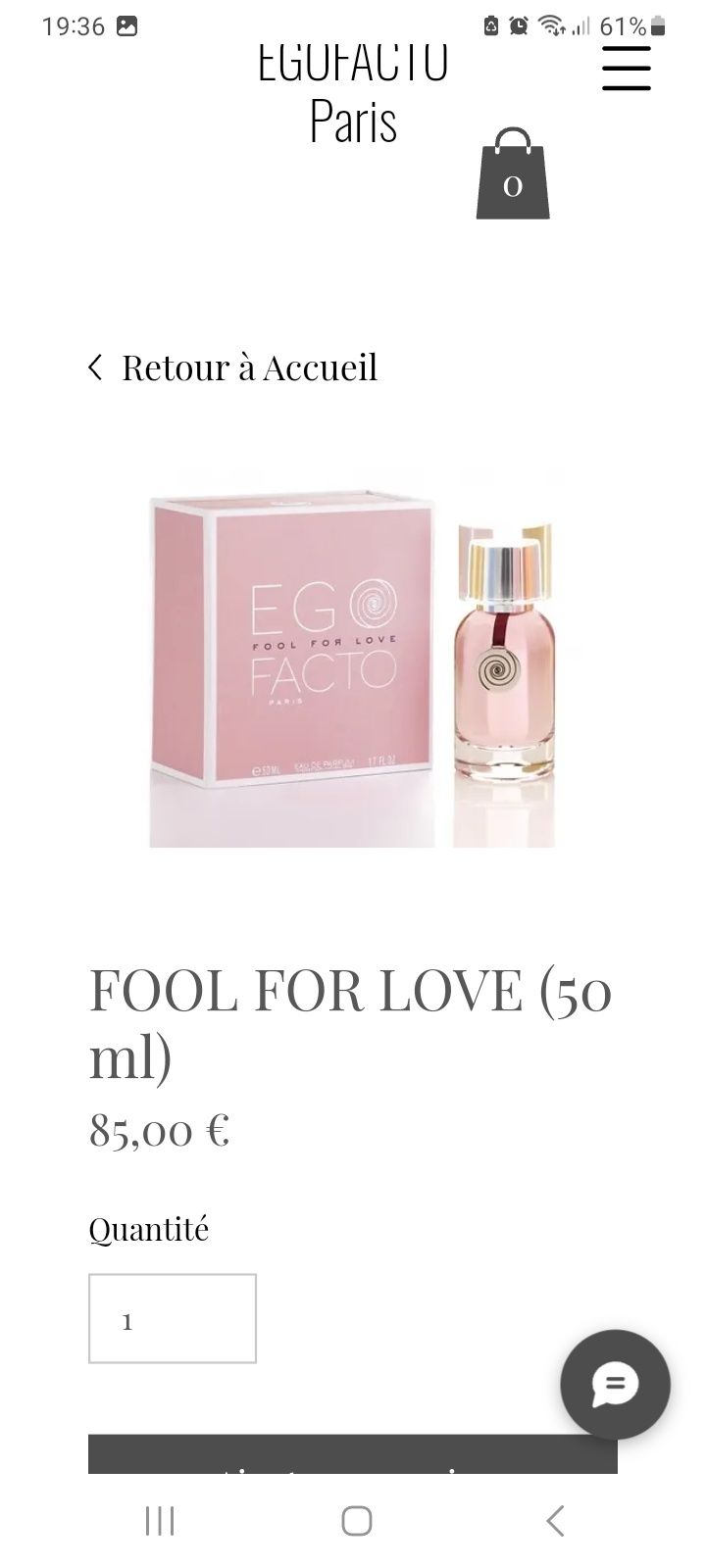 Vand parfum Ego Facto