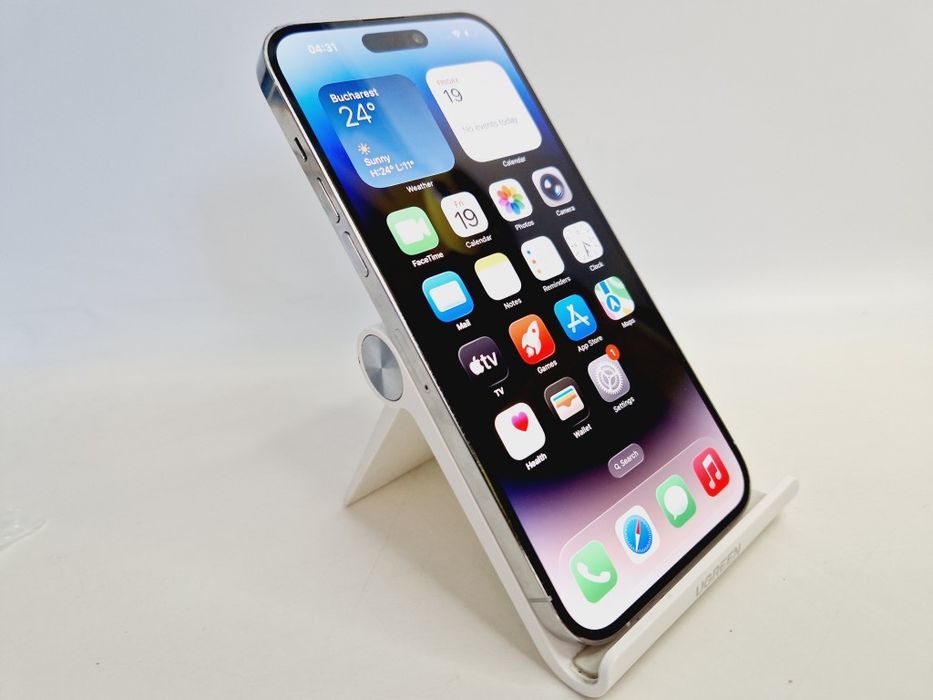 Apple iPhone 14 Pro Max 128GB Silver 6GB, Garantie 24 luni | #R86779