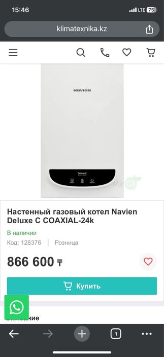 Газовый котел настенный