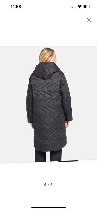 Черно дамско шушляково дълго яке с качулка sOliver black Label