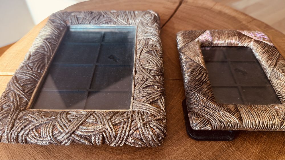 2 rame foto vintage (anii 2000) argintate 925