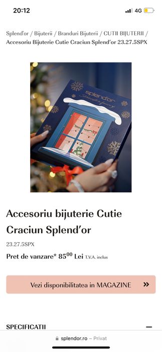 Cutie bijuterii Splendoir noua